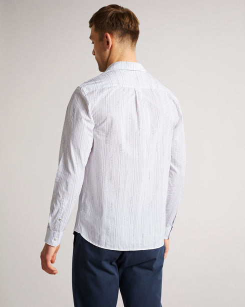 HADLO-Shirts-Hadlo: A Classic Shirt With A Twist. This 100% Cotton Long-sleeved Shirt Features A Pale Sketched Print: A Little Visual Texture To Switch Up Your Work Wardrobe. Ted Baker menswear collection Long-sleeved shirt 100% cotton Striped pattern Button-up front cuffs and collar Our model is 6'2\ / 1.87m and wears a Ted size 3 "- Ted Baker Romania